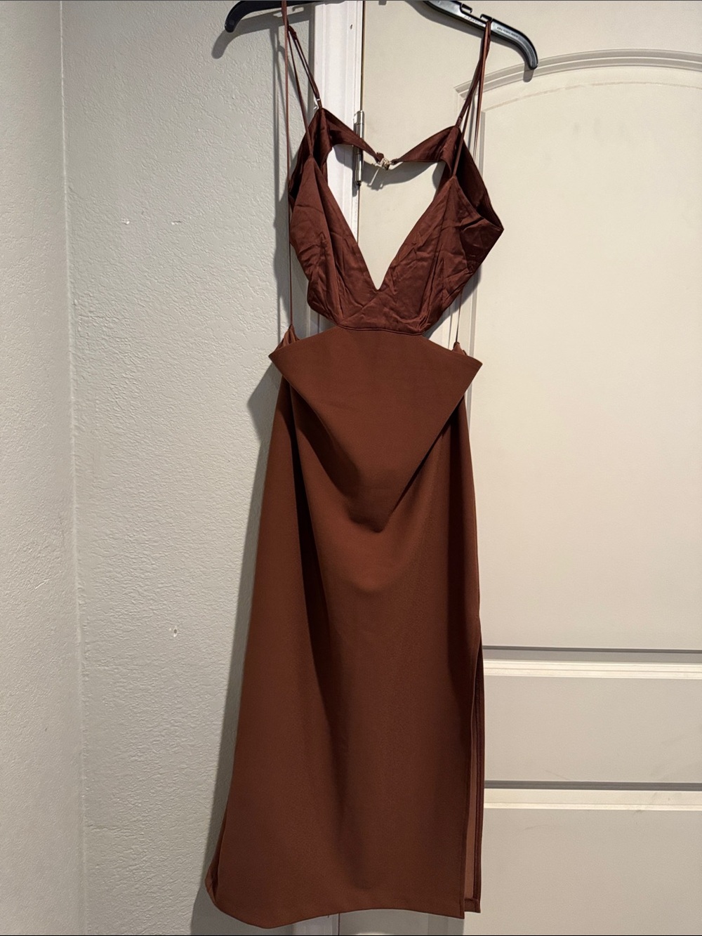 Abercrombie & Fitch Brown Midi Slip Dress